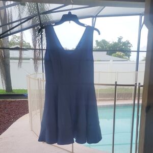 Lulu's Blue Fit and Flare Mini Dress for a Night Out